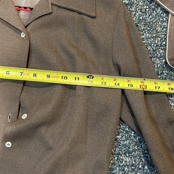 VINTAGE PANT SUIT! Susan Thomas Jacket and wide leg pants with belt size 12 - Picture 6 of 16